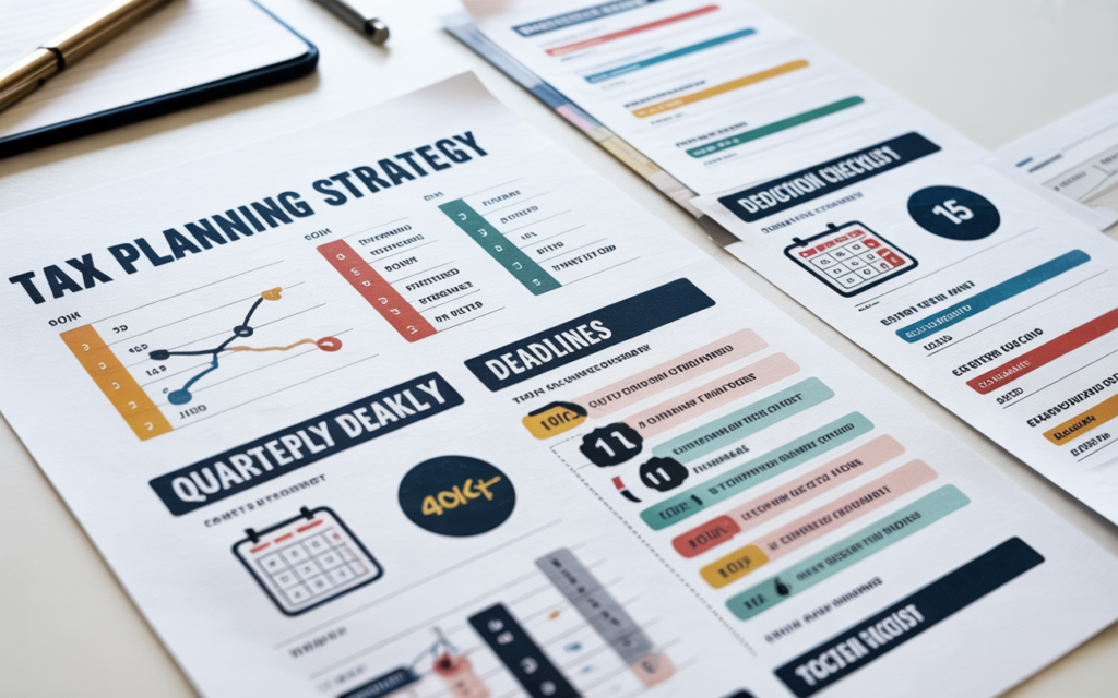 עמוד מלא בגראפים המסמל תכנון מס